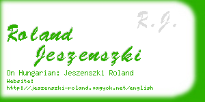 roland jeszenszki business card